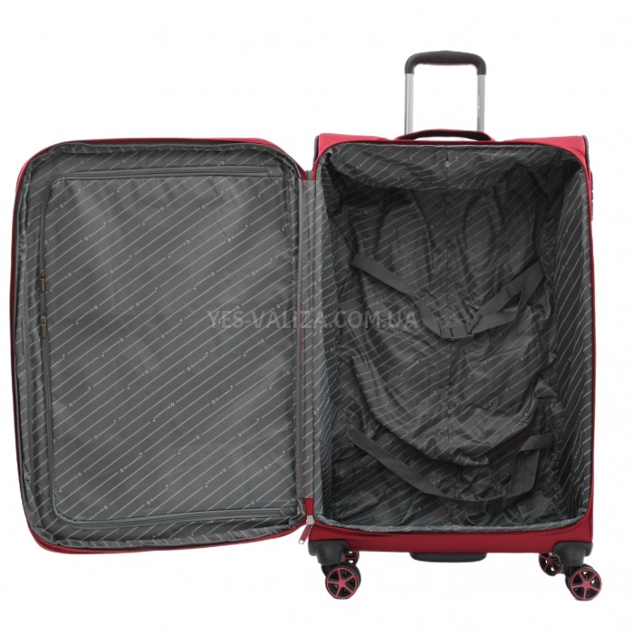 Валіза велика L тканина червона 77х48х31+5см/112л/3.8кг/Snowbal 21505, фото 9