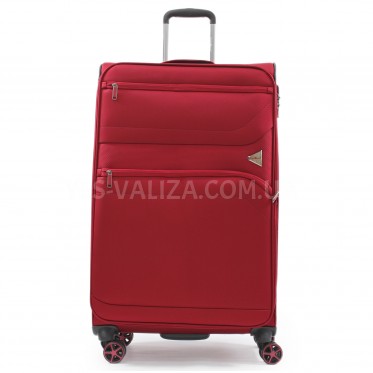 Чемодан большой L ткань красный 77х48х31+5см/112л/3.8кг/Snowbal 21505