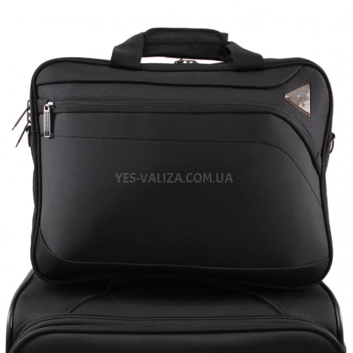 Набір валіз Франція (L M S+BC-4шт) тканина чорний/Snowball 21505, фото 5