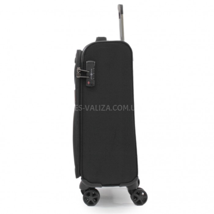 Набір валіз Франція (L M S+BC-4шт) тканина чорний/Snowball 21505, фото 9