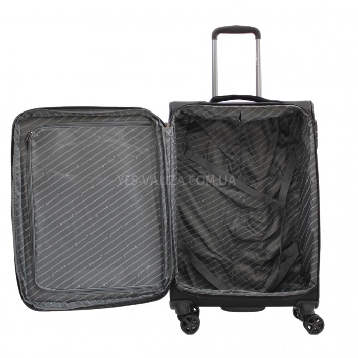 Чемодан средний M ткань чёрный 67х44х25(+5)см/78л/3.1кг/Snowball 21505, фото 10