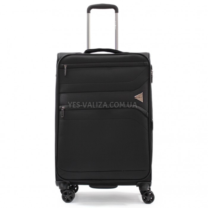 Чемодан средний M ткань чёрный 67х44х25(+5)см/78л/3.1кг/Snowball 21505, фото 1