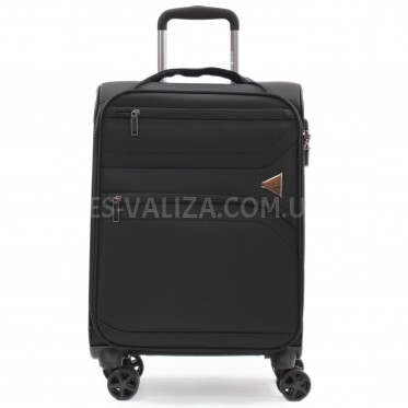 Чемодан ручная кладь S ткань чёрный 55х37х20/35л/2.7кг/Snowball 21505