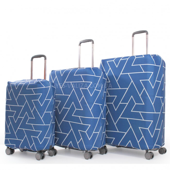 Чохол для валізи Польща великий L тканина (дайвінг) фігури/Fly 341-28, фото 8