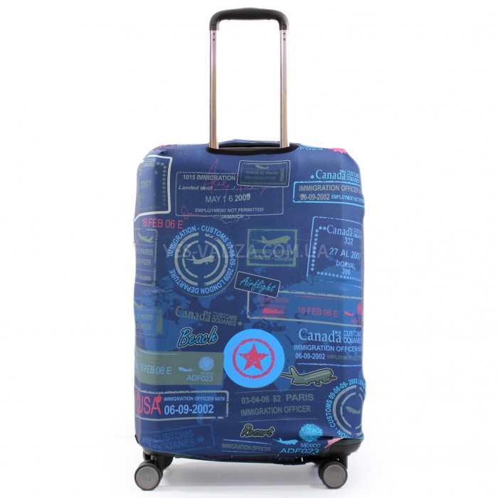 Чохол для валізи Польща малий S (дайвінг) штампи/Fly 841-20, фото 3