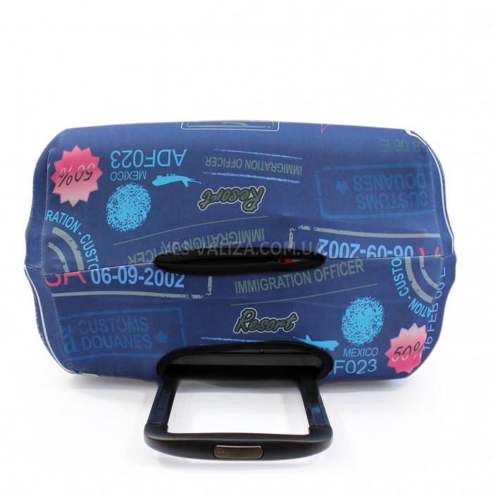 Чехол для чемодана Польша малый S ткань (дайвинг) штампы/Fly 841-20, фото 5