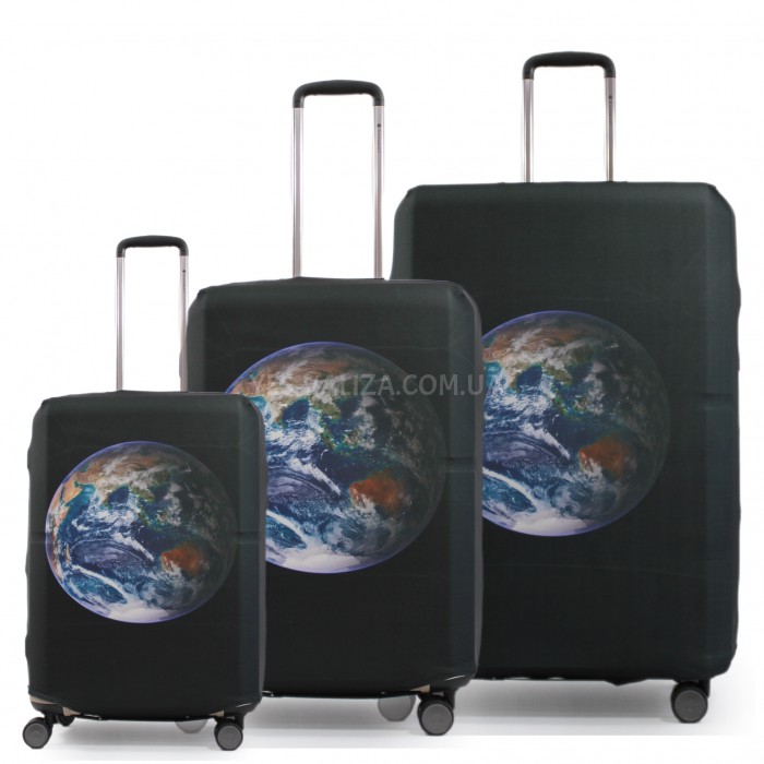 Чехол для чемодана Польша малый S ткань (дайвинг) земля/Fly 261-20, фото 6