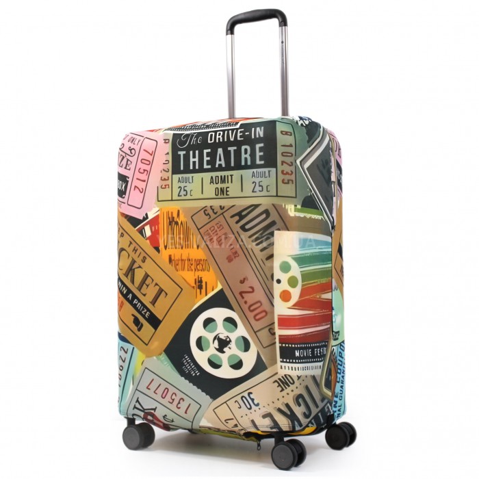 Чохол для валізи Польща малий S (дайвінг) квитки/Fly 451-20, фото 3