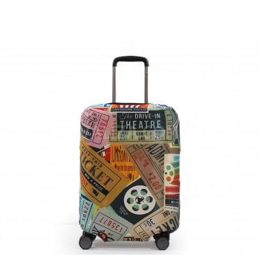 Чохол для валізи Польща малий S (дайвінг) квитки/Fly 451-20