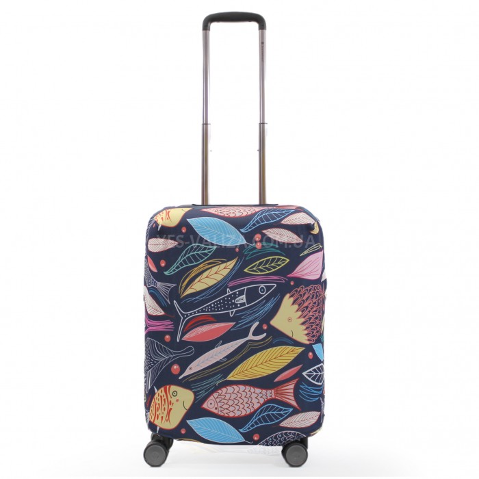 Чохол для валізи Польща малий S (дайвінг) рибки/Fly 151-20, фото 1