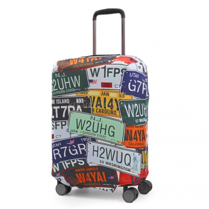 Чехол для чемодана Польша средний М ткань (дайвинг) номера/Fly 221-24, фото 2