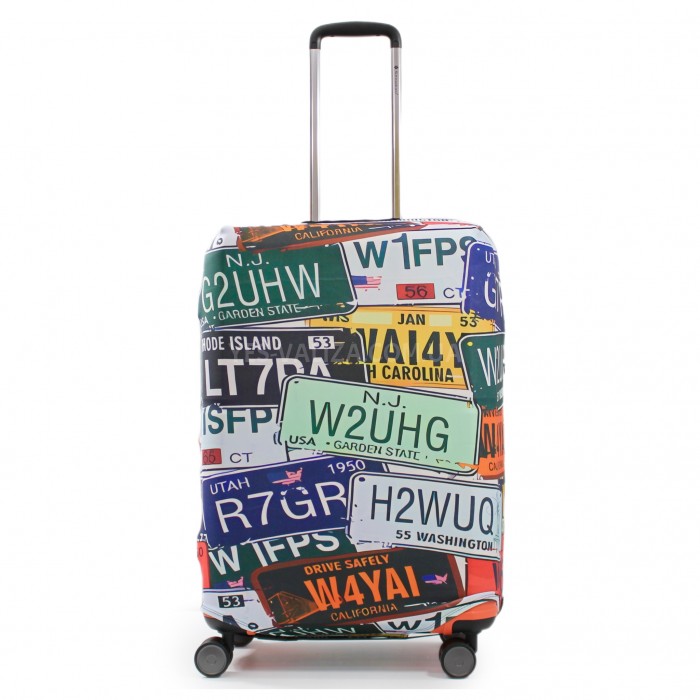 Чехол для чемодана Польша средний М ткань (дайвинг) номера/Fly 221-24, фото 1