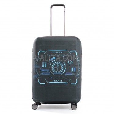 Чехол для чемодана средний М ткань (дайвинг) абстракция/Fly 111-24