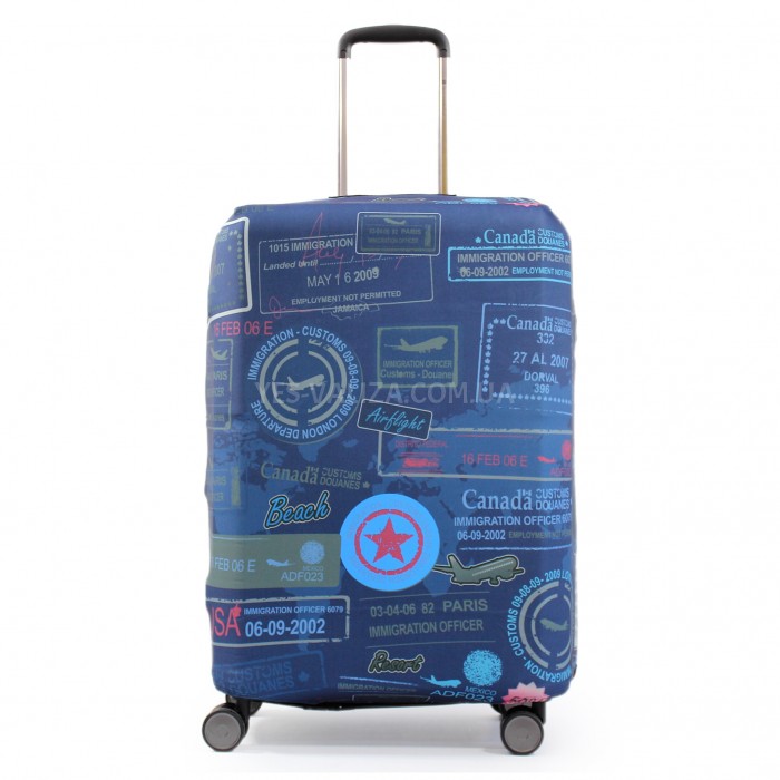 Чохол для валізи Польща середній М (дайвінг) штампи/Fly 841-24, фото 1