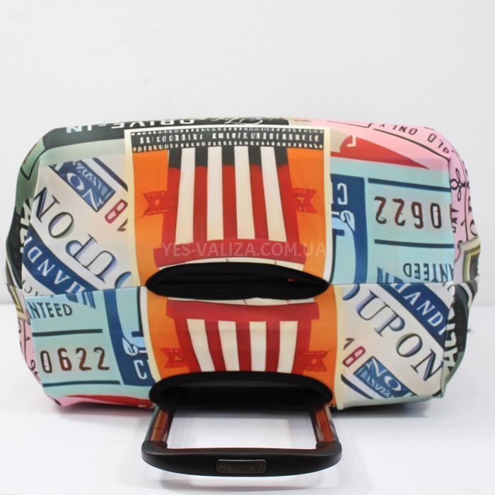 Чехол для чемодана Польша средний М ткань (дайвинг) билеты/Fly 451-24, фото 5