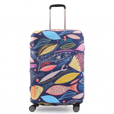 Чохол для валізи Польща середній М (дайвінг) рибки/Fly 151-24