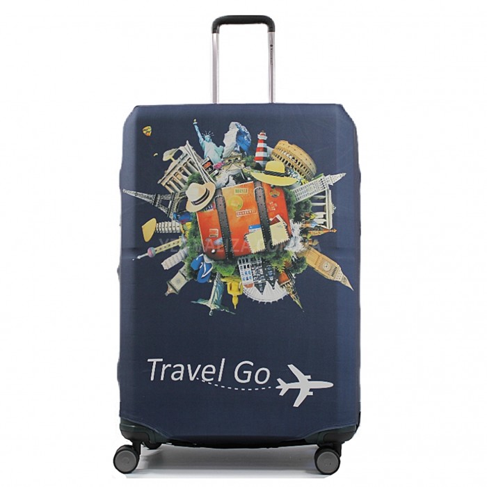Чохол для валізи Польща середній М (дайвінг) архітектура//Fly 472-24, фото 4