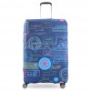 Чехол для чемодана Польша большой L ткань (дайвинг) штампы/Fly 841-28, фото 8