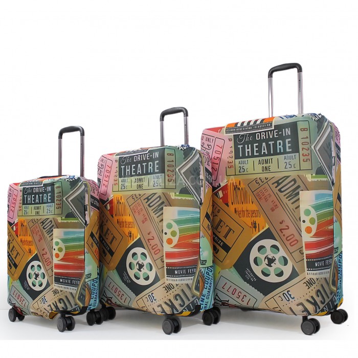 Чохол для валізи Польща великий L тканина (дайвінг) білети/Fly 451-28, фото 7