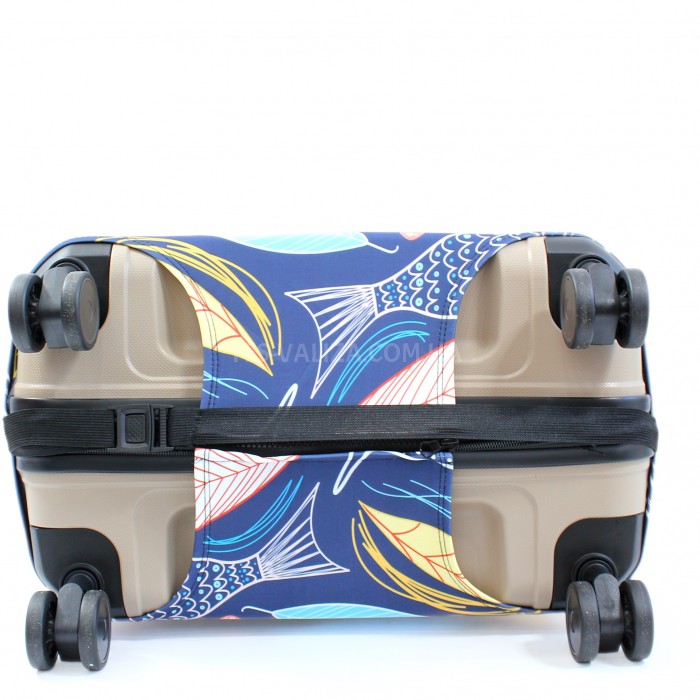 Чехол для чемодана Польша большой L ткань (дайвинг) рыбки/Fly 151-28, фото 6
