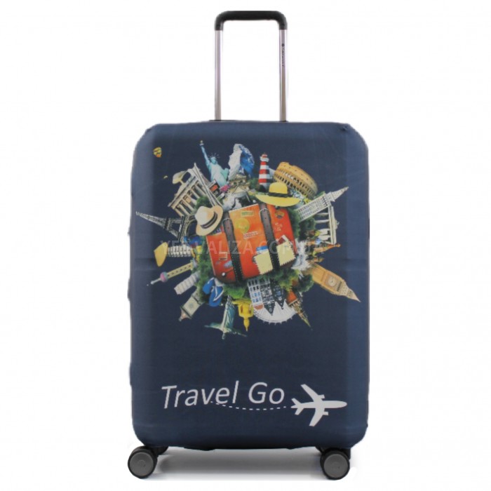 Чохол для валізи великий L тканина (дайвінг) архітектура/Fly 472-28, фото 3