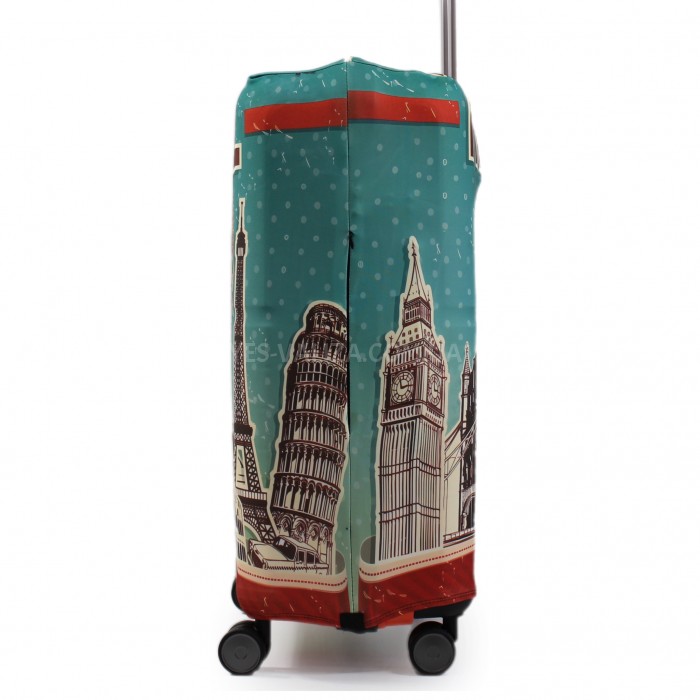 Чехол для чемодана большой L ткань (дайвинг) приключение/Fly 471-28, фото 5