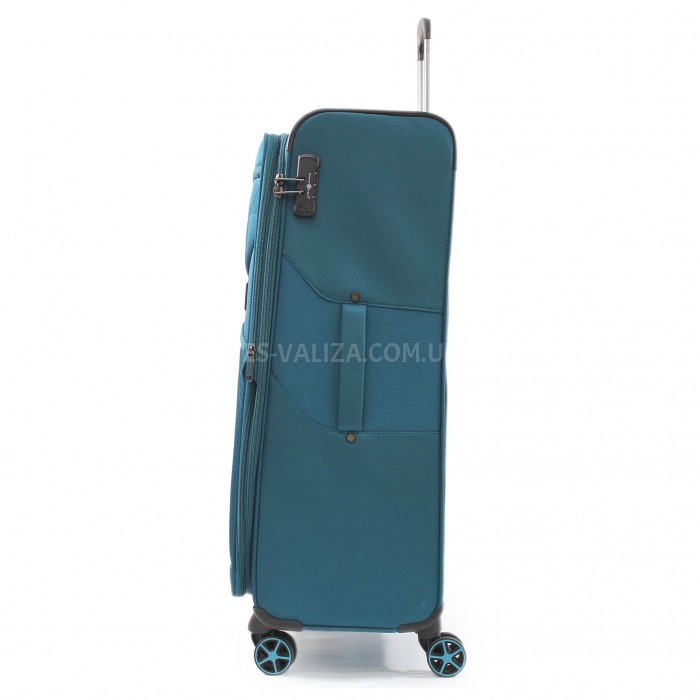 Валіза велика L тканина бірюза 77х48х31(+5)см/112л/3.8кг/Snowbal 21505, фото 4