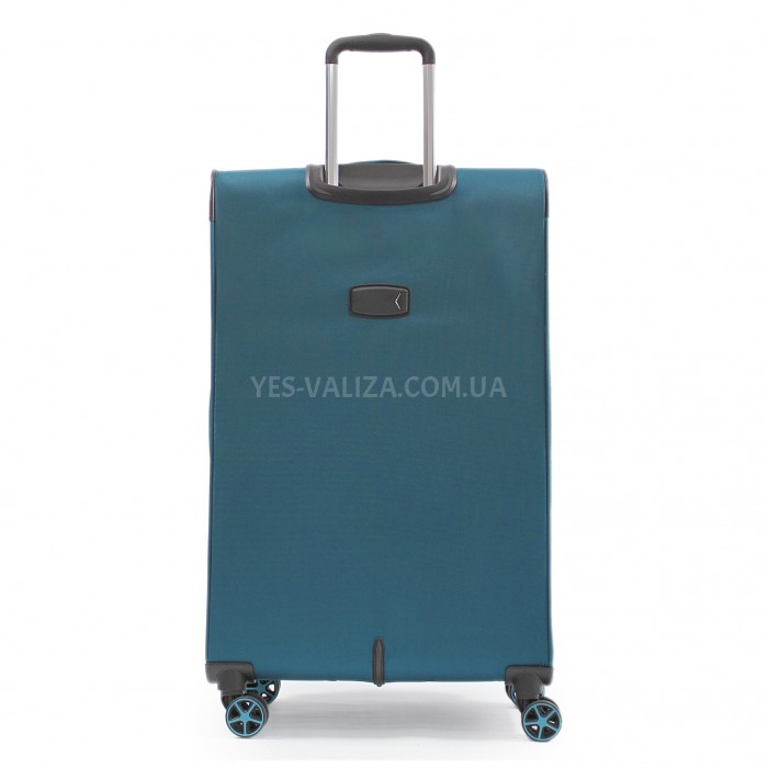 Валіза велика L тканина бірюза 77х48х31(+5)см/112л/3.8кг/Snowbal 21505, фото 3