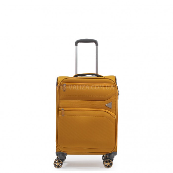 Набір валіз Франція (L M S+BC-4шт) тканина жовтий/Snowball 21505, фото 4