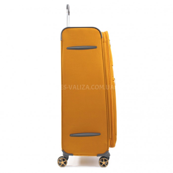 Набір валіз Франція (L M S+BC-4шт) тканина жовтий/Snowball 21505, фото 7