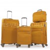 Набір валіз Франція (L M S+BC-4шт) тканина жовтий/Snowball 21505, фото 14