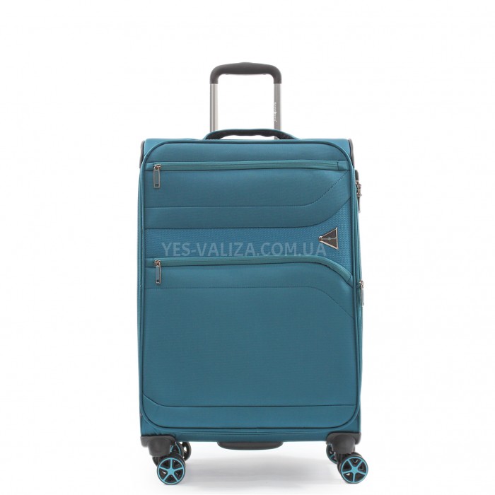 Валіза середня M тканина бірюза 67х44х25+5см/78л/3.1кг/Snowball 21505, фото 2