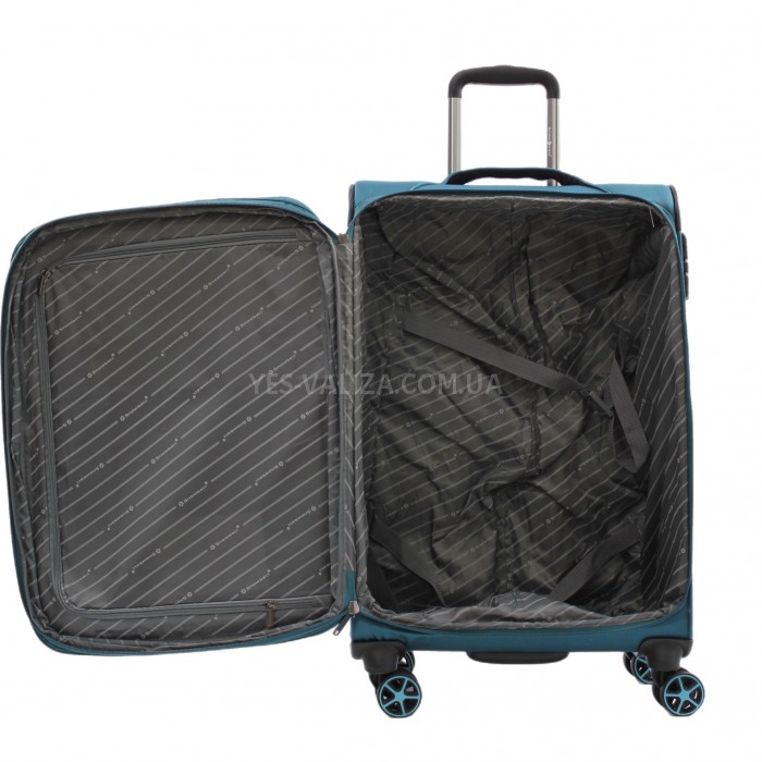 Валіза середня M тканина бірюза 67х44х25+5см/78л/3.1кг/Snowball 21505, фото 10
