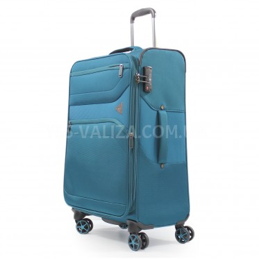 Валіза середня M тканина бірюза 67х44х25+5см/78л/3.1кг/Snowball 21505