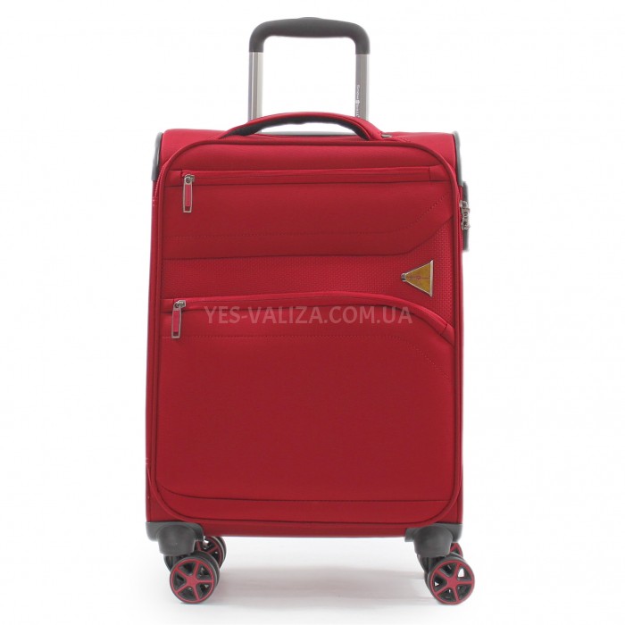 Валіза ручна поклажа S тканина червона 55х37х20/35л/2.7кг/Snowbal21505, фото 3