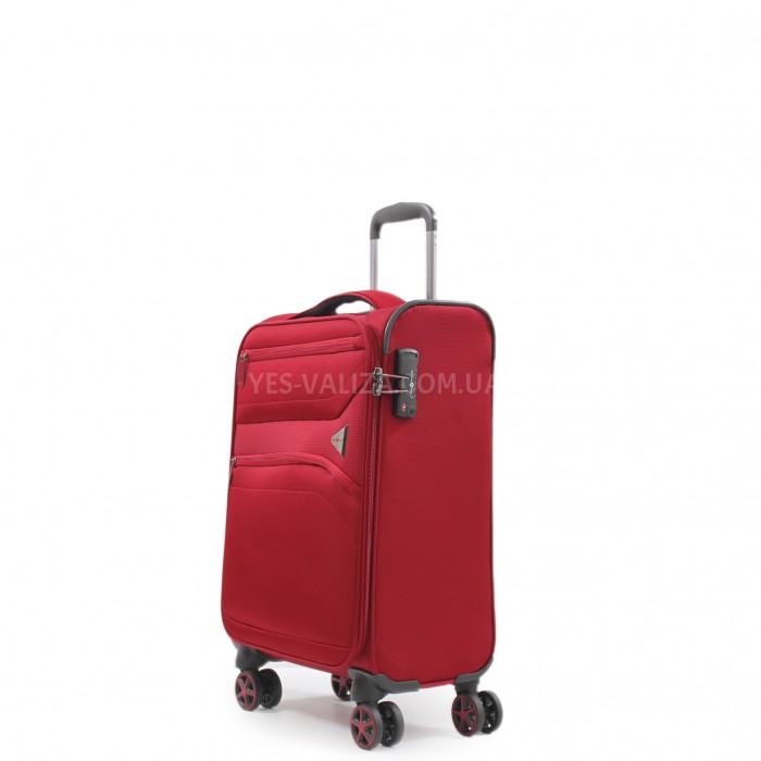 Чемодан ручная кладь S ткань красный 55х37х20/35л/2.7кг/Snowball 21505, фото 1
