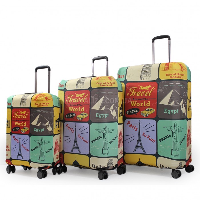 Чехол для чемодана Польша малый S ткань(дайвинг)путешествие/Fly 281-20, фото 9