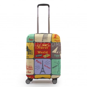 Чехол для чемодана Польша малый S ткань(дайвинг)путешествие/Fly 281-20