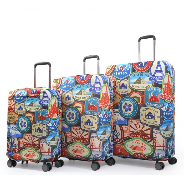 Чехол для чемодана Польша средний М ткань (дайвинг) марки/Fly 371-24, фото 8