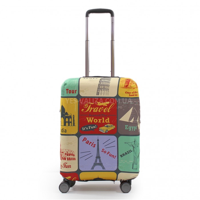 Чохол для валізи Польща великий L тканина (дайвінг) подорож/Fly 281-28, фото 6