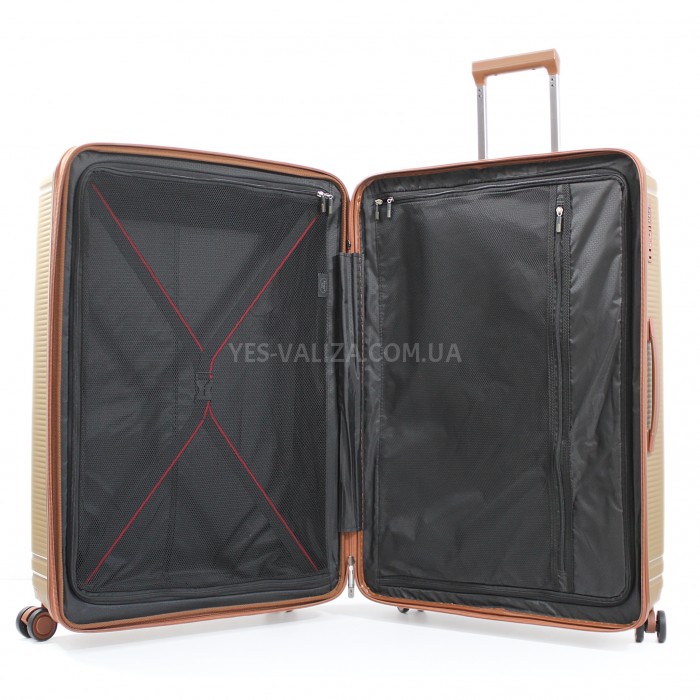 Чемодан большой L полипропилен кофе 76х51х31+5/125л/4.4кг/Airtex 247, фото 10