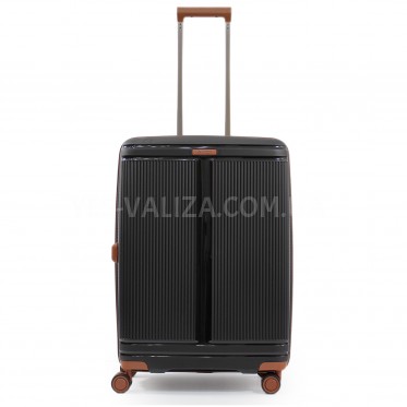 Валіза середня M поліпропілен чорний 66х46х27+5/83л/3.6кг/Airtex 247