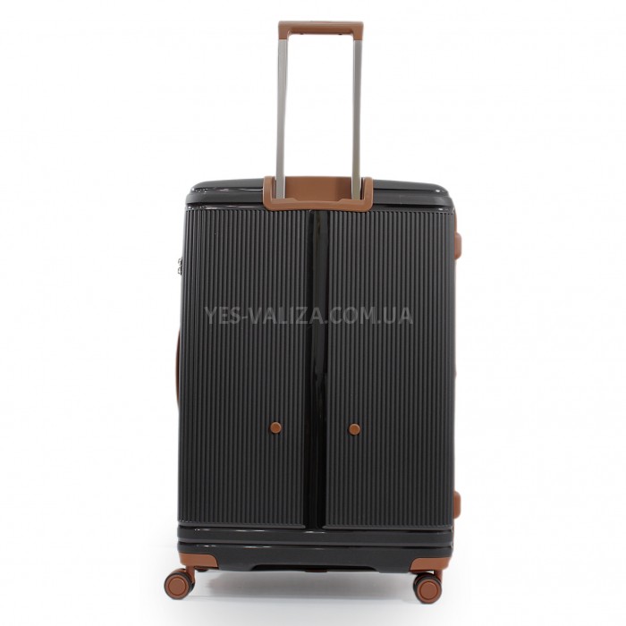 Валіза велика L поліпропілен чорна 76х51х31+5/125л/4.4кг/Airtex 247, фото 3