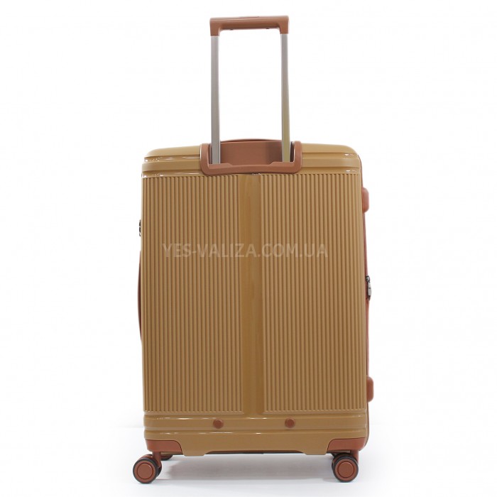 Чемодан средний M полипропилен кофе 66х46х27+5/83л/3.6кг/Airtex 247, фото 3