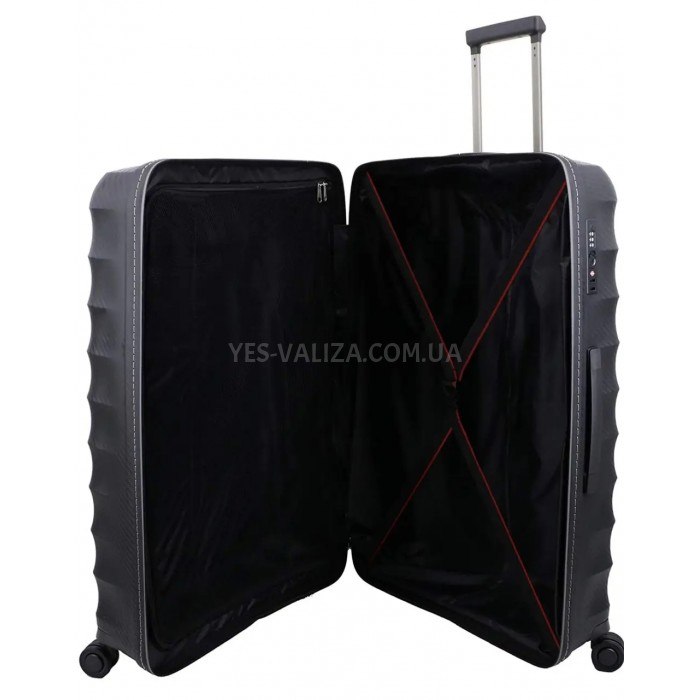 Набір валіз Франція (L M S-3шт) поліпропілен сіра/Airtex 242, фото 9