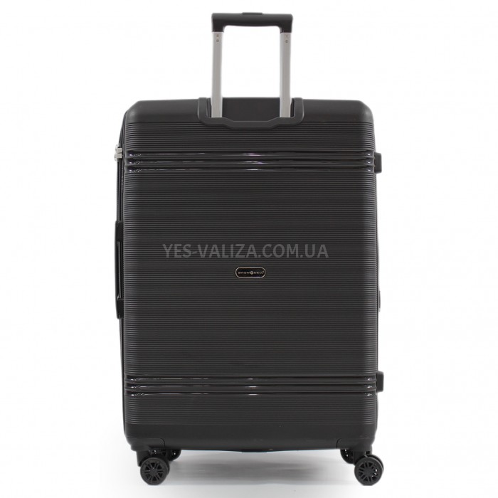 Валіза велика L поліпропілен чорна 76х51х28+5/117л/4.9кг Snowbal21204, фото 3