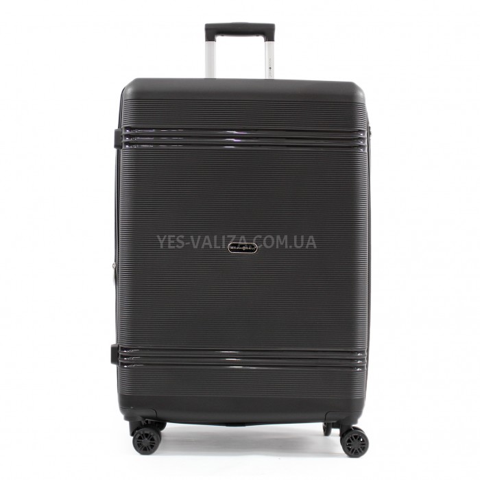 Валіза велика L поліпропілен чорна 76х51х28+5/117л/4.9кг Snowbal21204, фото 2