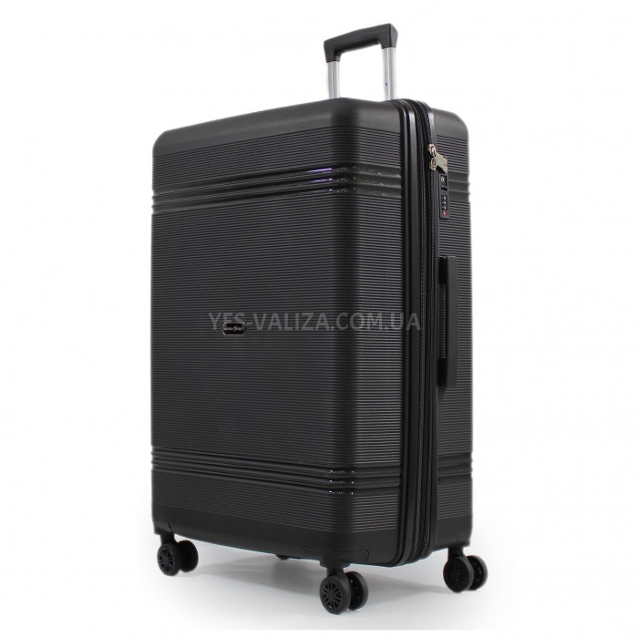 Валіза велика L поліпропілен чорна 76х51х28+5/117л/4.9кг Snowbal21204, фото 1