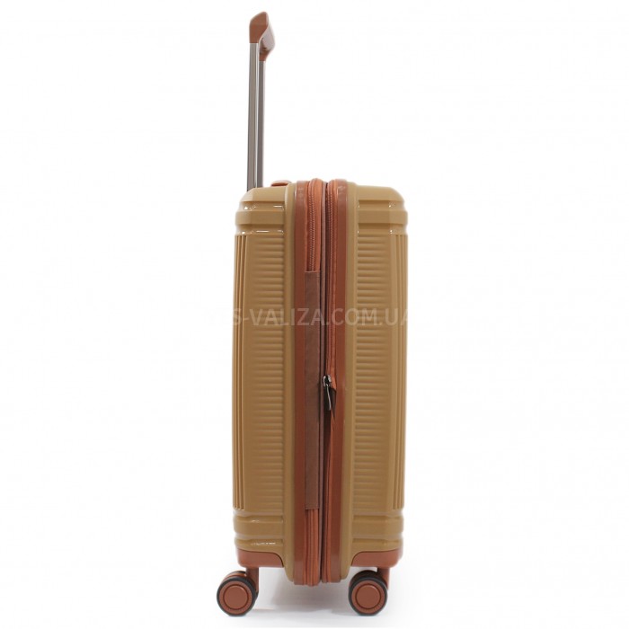 Чемодан малый S полипропилен кофе 54х39х22+5см/49л/3кг/Airtex 247, фото 5