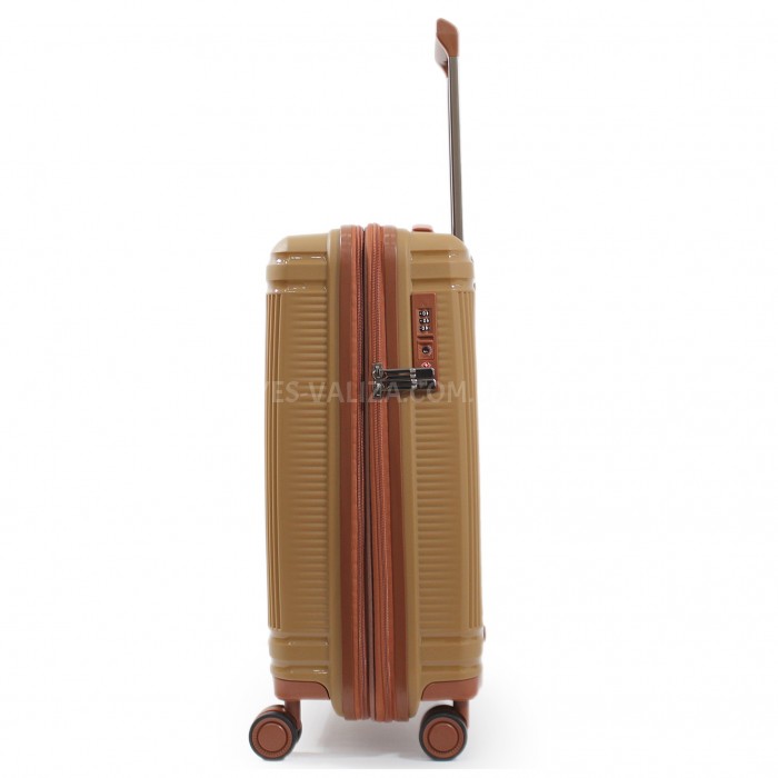 Чемодан малый S полипропилен кофе 54х39х22+5см/49л/3кг/Airtex 247, фото 4